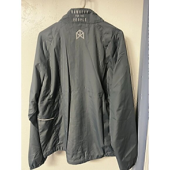 RAWGEAR REFLECTIVE FULL ZIP GRAY WINDBREAKER JACKET, W/POCKETS, MESH LINED, MED - Picture 3 of 5